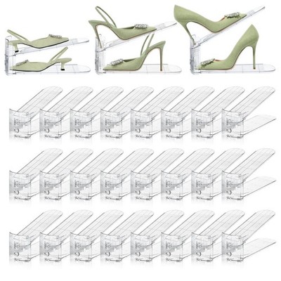 24 Pack Shoe Slots Organizer for Closet, Adjustable Shoe Stackers for a Pair ...