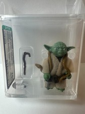 AFA 75  YODA BROWN Snake DARK Green Kenner Loose Star Wars Action Figure 1980