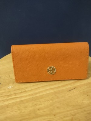 Tory Burch Orange Saffiano Leather Sunglasses Case EUC | eBay display picture 3