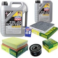 Inspektionspaket 6L Liqui Moly Top Tec 4100 5W-40 FüR Renault Vel Satis 2.0 16V