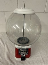 BALL GLOBE BEAVER GUMBALL SWEET VENDING MACHINE MAN CAVE RED AND WHITE
