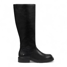 Windsorsmith Womens Blessing Black Fuax Leather Knee High Tall Long Zip Boots