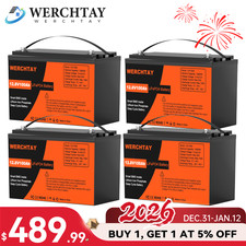 48V 100Ah Lithium Battery LiFePO4 Deep Cycle For RV Golf Cart 4 Group 12V 100Ah
