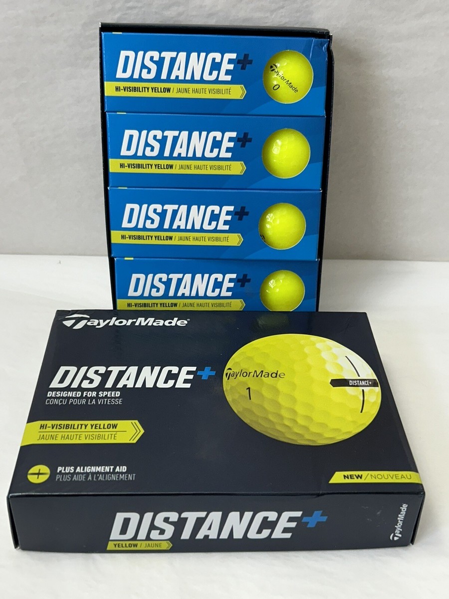 New Taylormade Distance Plus Golf Balls 12-PACK Hi-Visibility