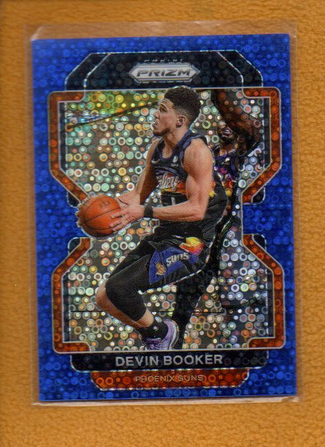 Devin Booker 2021-22 Panini Prizm Basketball Fast Break Blue Prizm #203 /150