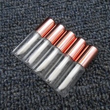 Botella de bálsamo de vidrio para labios tubo labial vacío tapa dorada rosa de 5 piezas recipiente pequeño