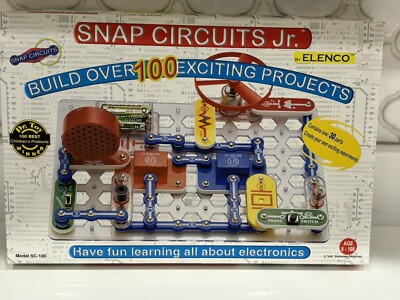 Science Kit Elenco Snap Circuits Jr. Tested SC-100 Electricity Learning Kit 100+