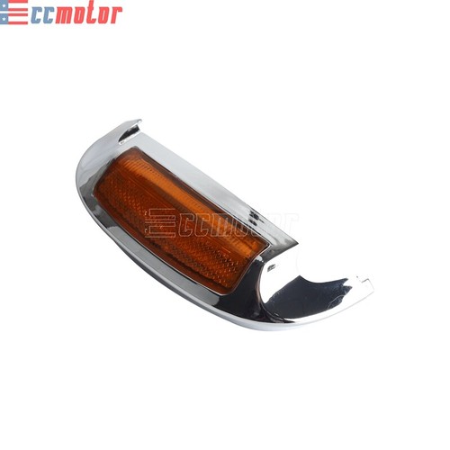 Chrome Front LED Fender Tip For Harley Touring Electra Glide Heritage Softail - Picture 5 of 9