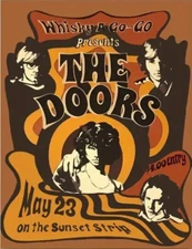 The Doors - Whisky a Go-Go - Vintage-inspired Psychedelic Band Canvas Poster
