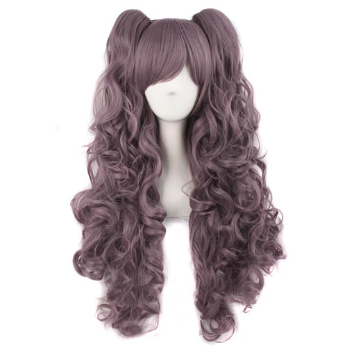 Mapof Beauty 28" Long Wavy Cosplay Wigs Lolita Curly Wavy 2 Ponytail Hair - Picture 39 of 47