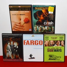 DVD Movie Lot Crash Sideways American Beauty Fargo Chicago Bundle 