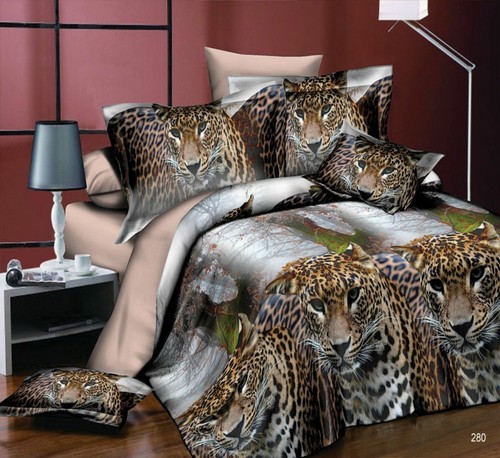 3D Animal Print Duvet Cover Set Duvet Cover Sheet Pillowcase Single Double King - Picture 9 of 24
