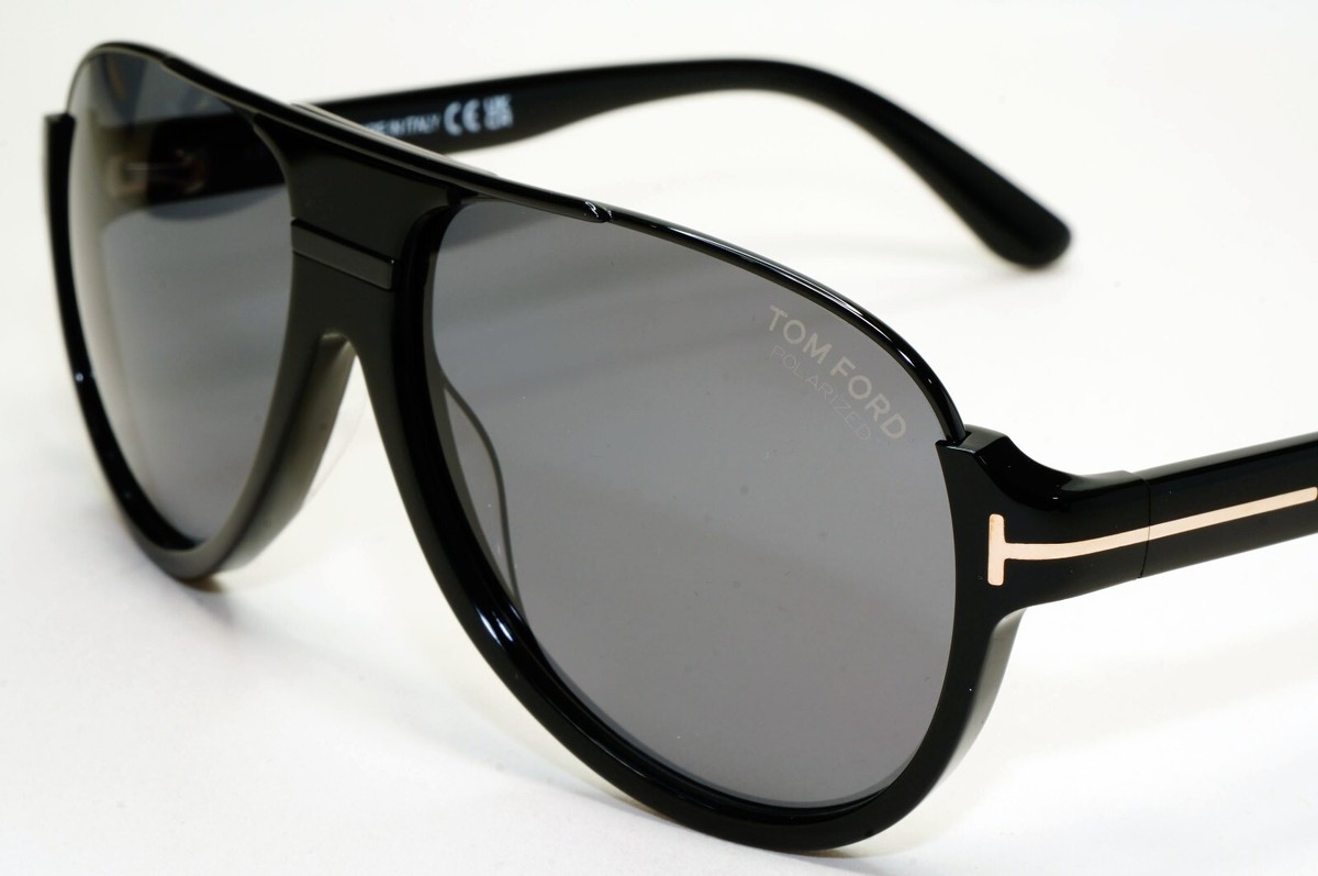 Tom Ford Sunglasses Polarised Black Pilot Gold FT0334 TF 334