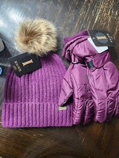 Igloos Ladies M/L Hat  Gloves Purple NEW