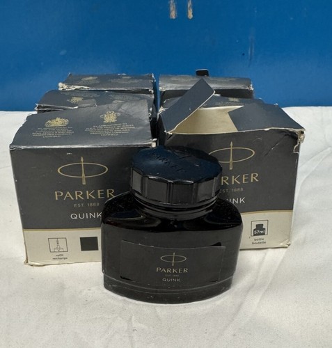 Parker Quink Bottled Ink for Fountain Pens 57ml Black Ref 1950375 - Picture 2 of 4