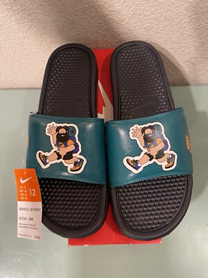 RARE Nike JDI Benassi Slide ACG Hikeman size 12 Obsidian Blue Teal 631261-408 