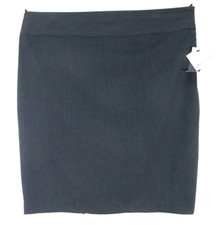 NWT LIZ CLAIBORNE Womens Poly Rayon Career Straight Pencil Skirt Dark Gray 16