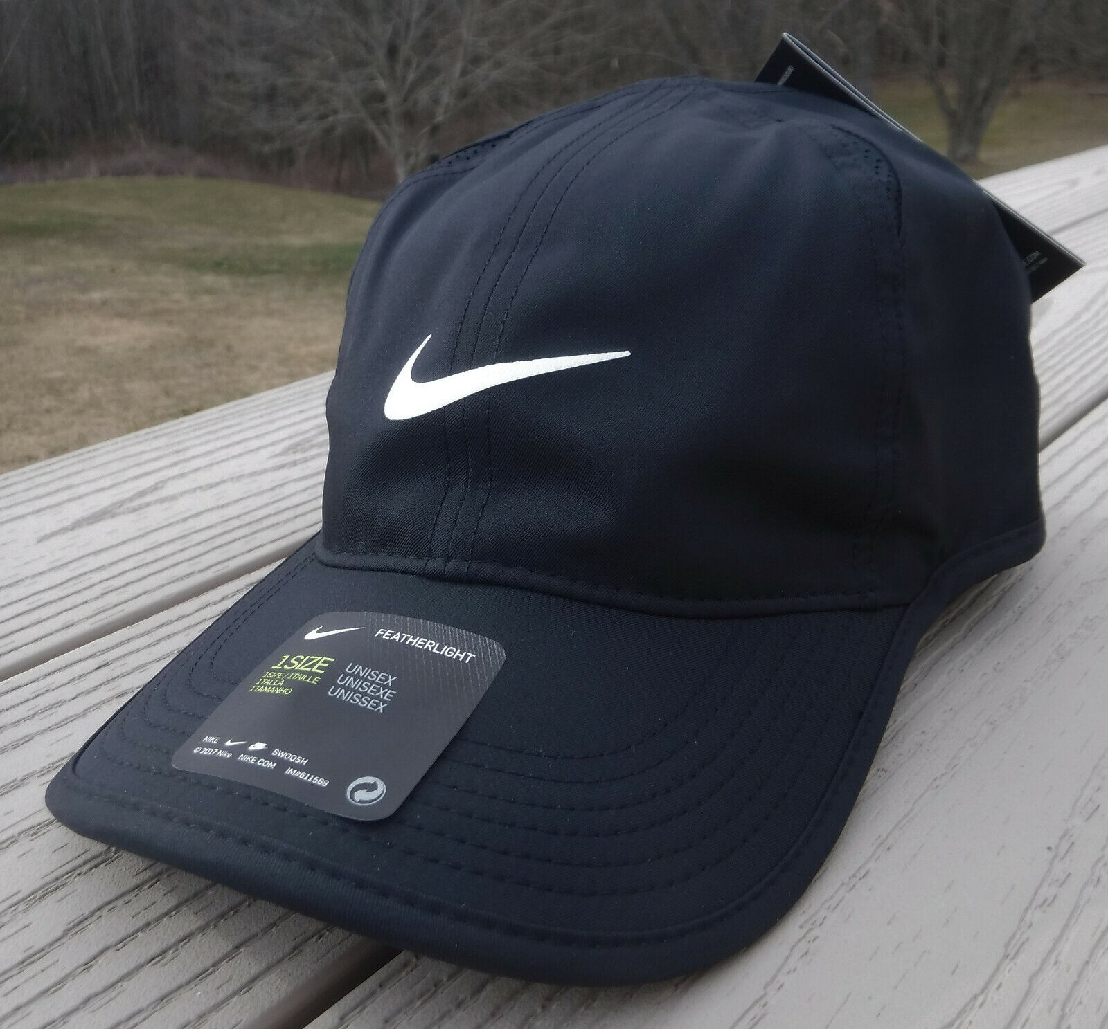 diagonaal Los Jet Nike AeroBill Featherlight Tennis Hat - Black /White for sale online | eBay