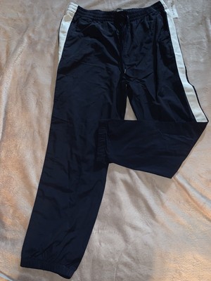 navy blue and white joggers