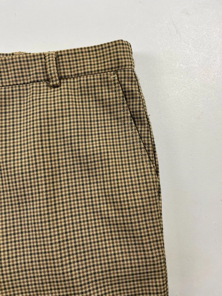 Pantalones Appleseeds Mujer Talla 18 Pequeño Marrón Guinga Cuadros Oficina Clásico Foto 4 de 4