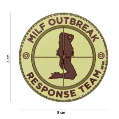 Patch Klettpatch Milf Outbreak.. TAN Airsoft Softair Rubber Lustig Outdoor