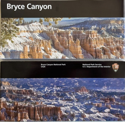 New BRYCE CANYON NP  Utah   NATIONAL PARK SERVICE UNIGRID BROCHURE Map  GPO 2024