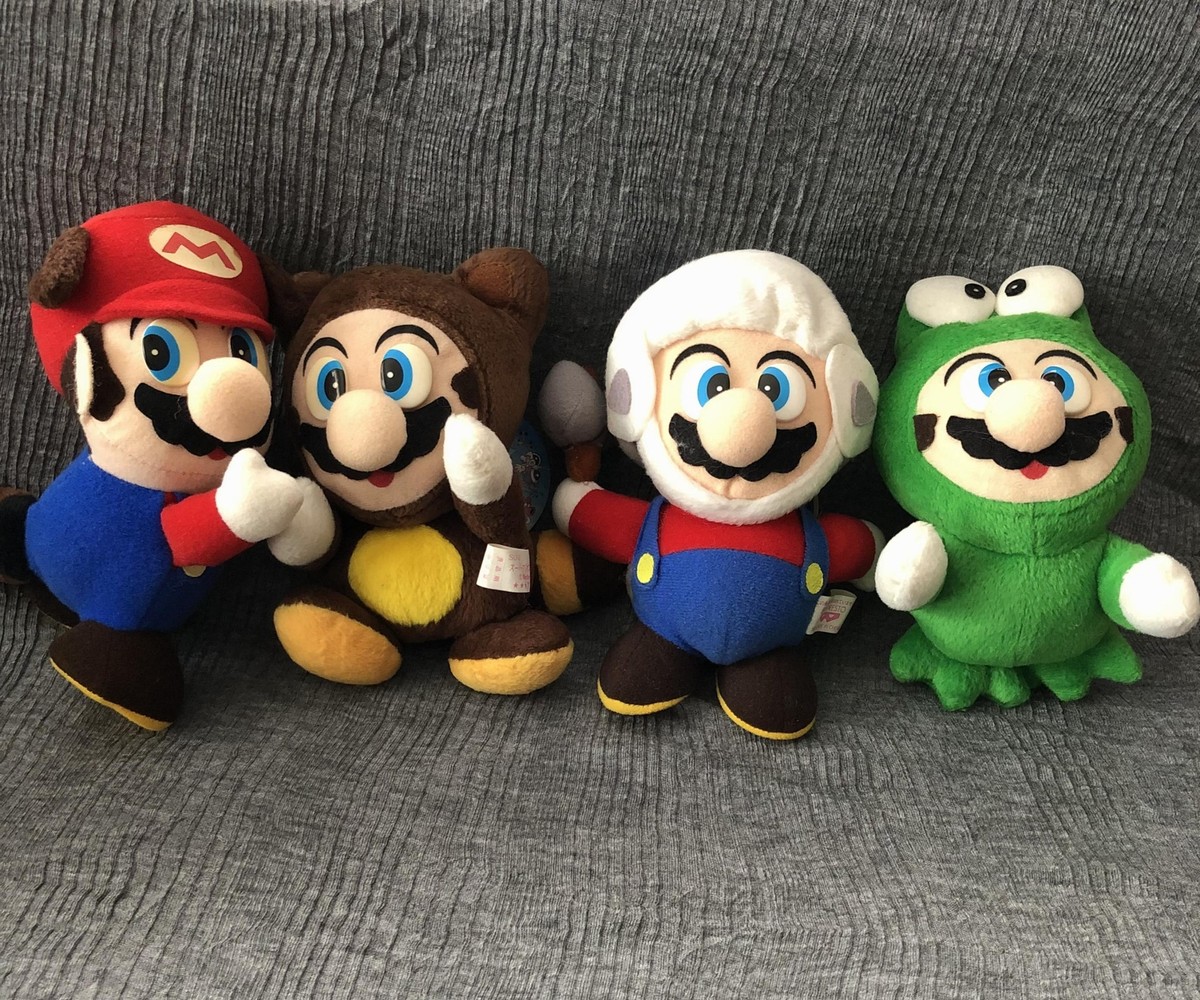Vintage Super Mario Collection Plush 4 Types 1993 Banpresto