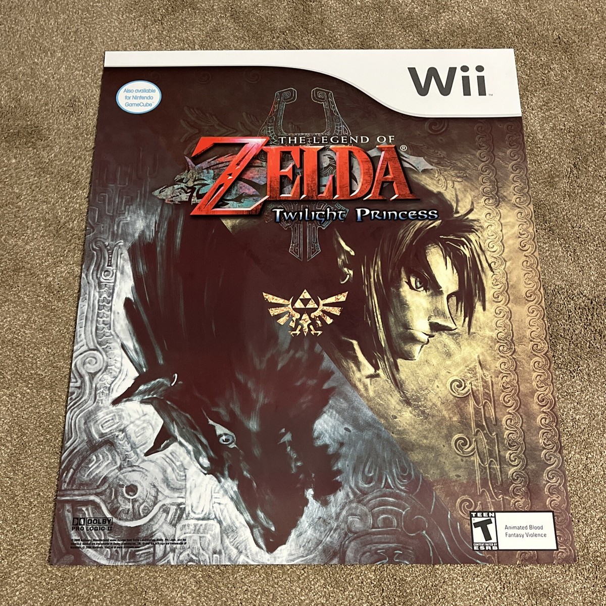 Wii 30” X 36” The Legend Of Zelda Twilight Princess 2006 Store