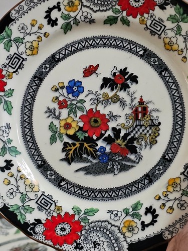EIGHT Coalport Handpainted Canton Kingsware E55H 6 1/8" Bread & Butter Plates - Picture 7 of 17