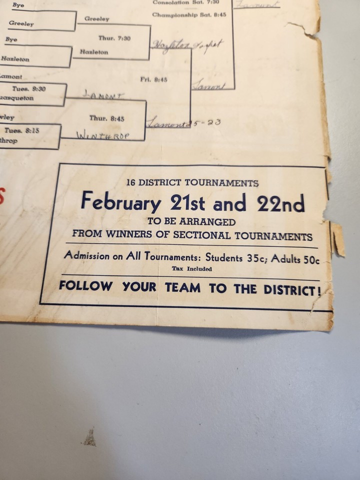 1947 Iowa Girl's Basketball Tournament Des Moines IA 22x14 eBay