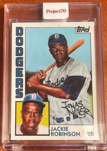 Dodgers Jackie Robinson Topps Project 70 #126 Artist Signed by Jonas NEVER