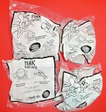 1999 PINK PANTHER (COMPLETE SET OF 4 TOYS) BY CARL'S JR. FACTORY SEALED-
