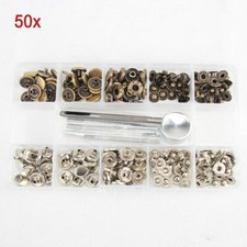 50 Sets Double Cap Rivets Metal Fixing Stud Repair Tools Kit for Leather Belt