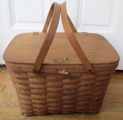 Longaberger Picnic Basket 1984 DSY Signature, Large with Lid