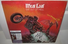 MEAT LOAF SIGNED BAT OUT OF HELL ALBUM VINYL CLASSIC ROCK AUTOGRAPH JSA COA