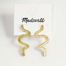 New MadeWell Snake Statement Stud Earrings Retro Women Party Vacation Jewelry