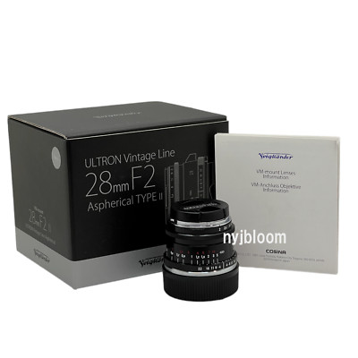 New VOIGTLANDER Ultron Vintage Line 28mm f/2 Aspherical Type II VM Lens (Black)