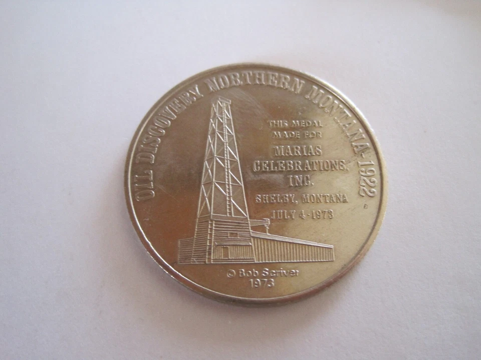 Jack Dempsey Gibbons Fight 1923 Shelby Montana 50 aniversario metal aceite 1973 3 Foto 2 de 3