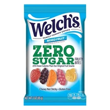 Welch's Zero Sugar Fruity Bites, Mixed Fruit Snack Pack, Gluten Free & Sugar Fre