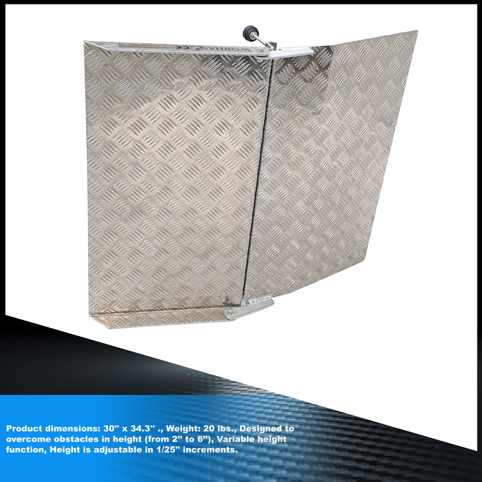 WORHAN® Rigid Threshold Ramp for Wheelchair Loading Platform Anodized ...