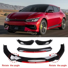 Gloss Black&Red Front Bumper Lip Body Kit Spoiler Splitter For Kia EV6 EV9