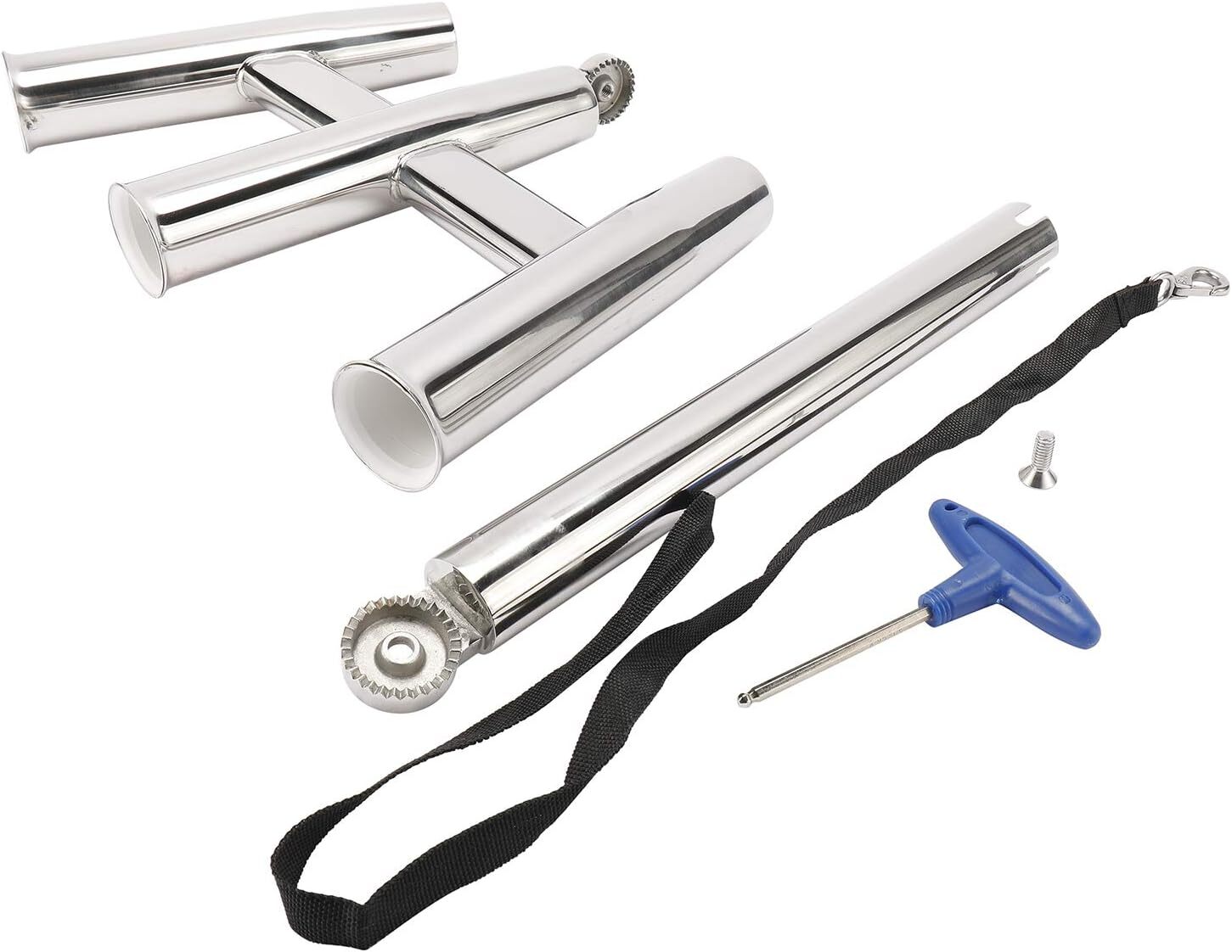 3 Tube Stainless Steel Fishing Rod Holder Trident Outrigger Kite Fishing Mount