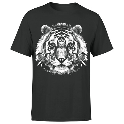 Tiger T-Shirt Mens Interconnection Nature Animal Lover Tee Top #Or#P1#A