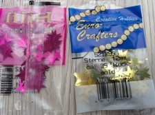 Pailletten metallic Pailetten 12mm Sterne pink ca 35 St&uuml;ck NEU Stern Weihnachten