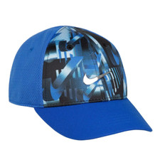 NWT Nike Kids 4-7 Metallic Swoosh Logo Blue Snapback Baseball Cap Hat