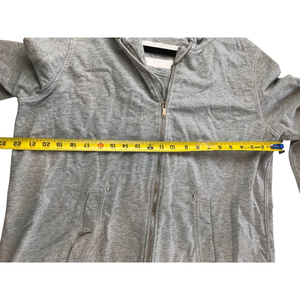 Anne Klein Sport Women Hoodie Jacket Womens 1X Gray Full Zip Long Sleeve Pockets - Image 4 of 4