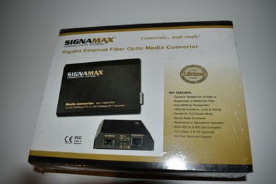 SIGNAMAX Verbindung System Gigabit Ethernet Glasfaser Media Konverter (YQ35)