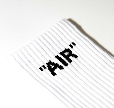 Off White Socks (AIR) White, one size (8-15), Jordan 1, Virgil
