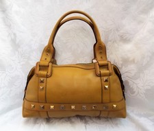 New $235. Maxx New York Citron Mustard Satchel, Nwt Pebble Finish Handbag