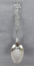 Manchester Ocean City NJ Native American Head Sterling Silver Souvenir Spoon